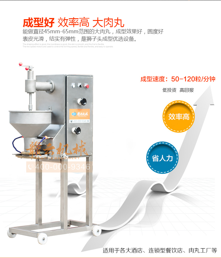 獅子頭丸子成型機，大丸子成型機